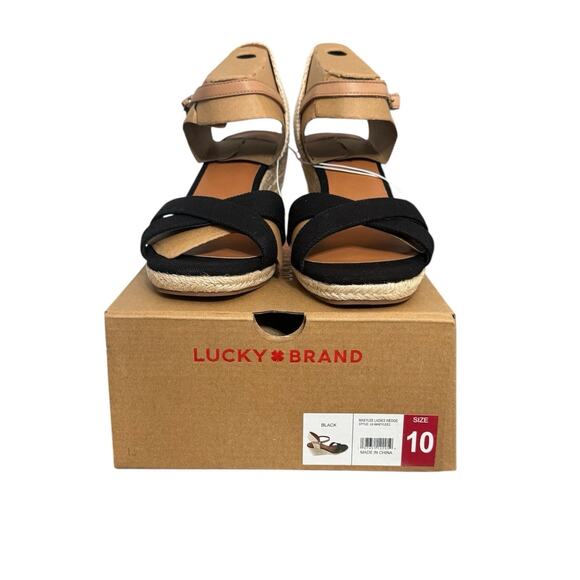 NIB! Lucky Brand Maeylee Espadrille Wedge Strappy Sandals - Size 10 - Picture 10 of 10
